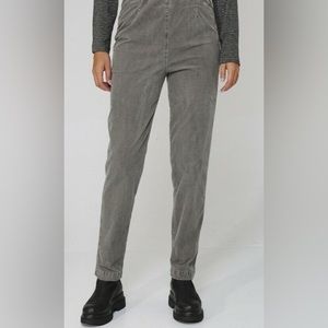 Oska Grey Corduroy Straight Leg Tapered Trouser Pants